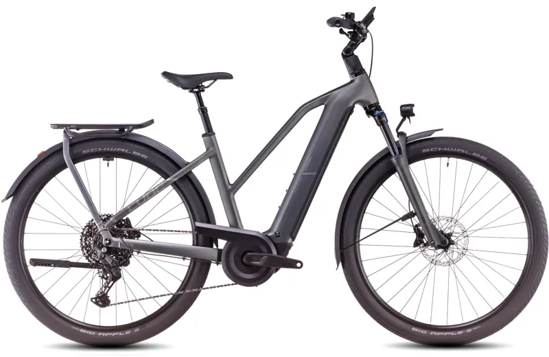 Cube Kathmandu Hybrid Pro Electric Bike in Slab Grey/Chrome