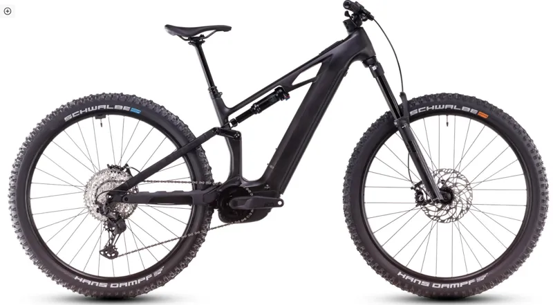 2025 Cube Stereo Hybrid One44 HPC Race eMountain Bike in Blackline