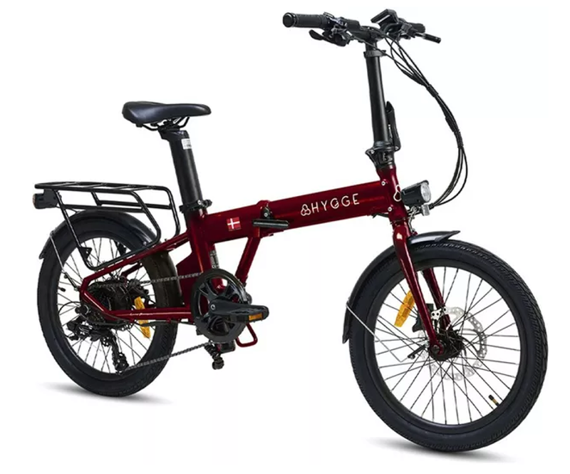 Hygge Virum Folding eBike in Red-1