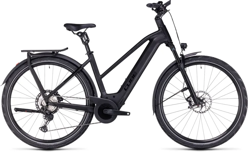 Cube Kathmandu Hybrid Slt 750 Electric Bike in Black/Metal-1