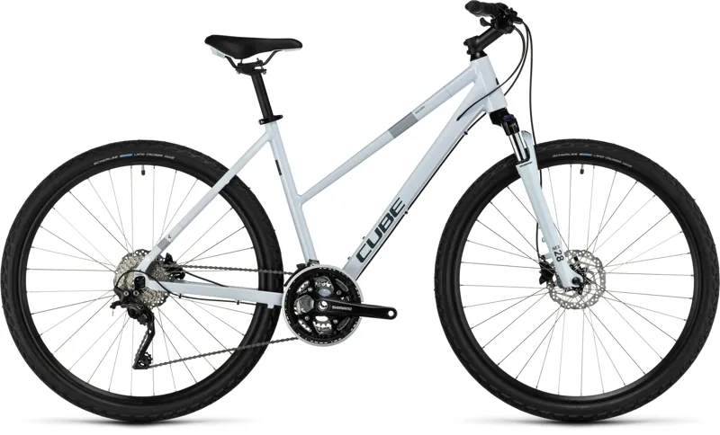 Cube Nature Pro Hybrid Bike in Frost White/Grey-1