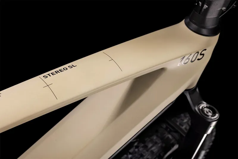 Cube Stereo Hybrid 160 HPC SL 27.5 eMountain Bike in Beige-3