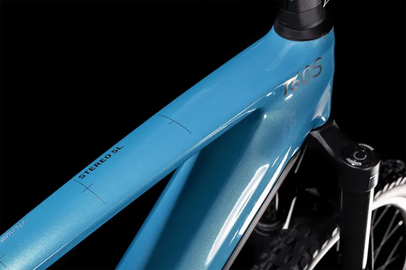 2022 Cube Stereo Hybrid 160 HPC SL 27.5 eMountain Bike in Blue-3