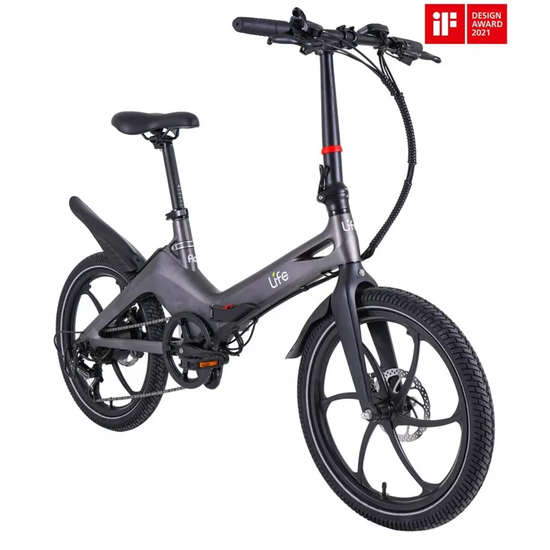 Li-Fe Flo Stealth Matt Grey Folding eBike-4