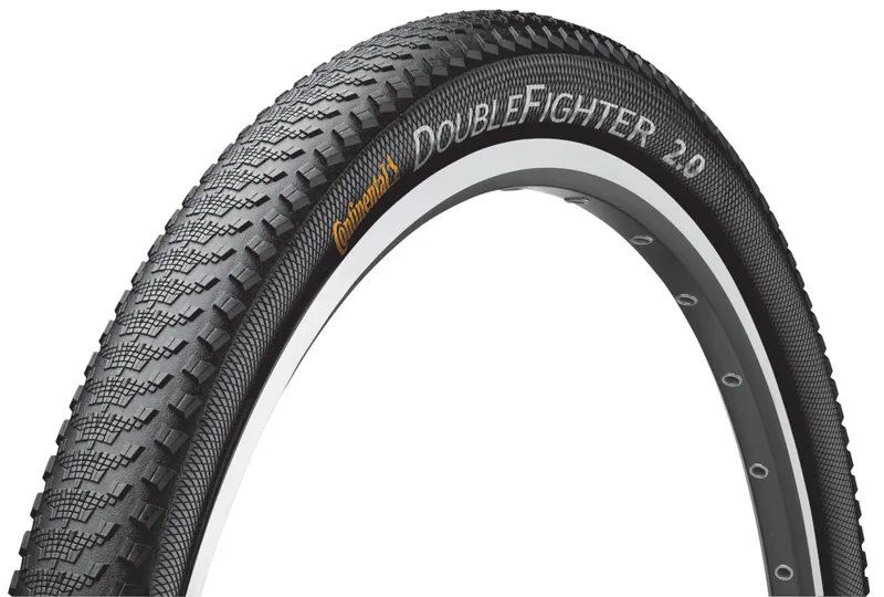 Continental Double Fighter III Rigid Tyre In BLACK 