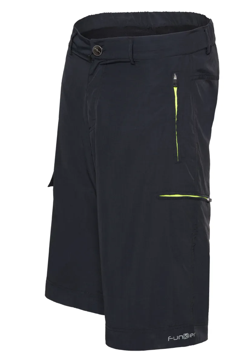 Funkier Adventure MTB Baggy Shorts Integrated Liner BLACK 