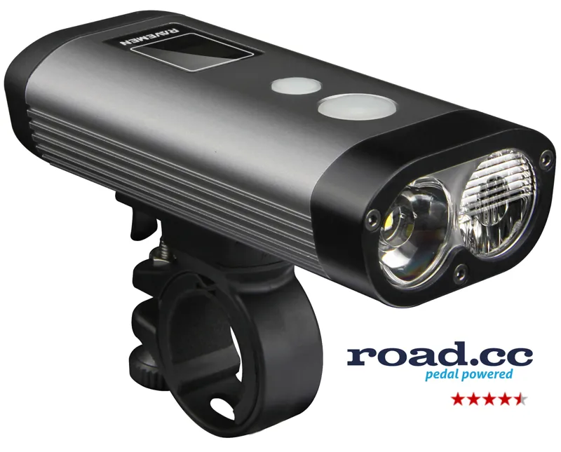 Ravemen PR1200 USB Rechargeable DuaLens Front Light With Remote In 1200 Lumens