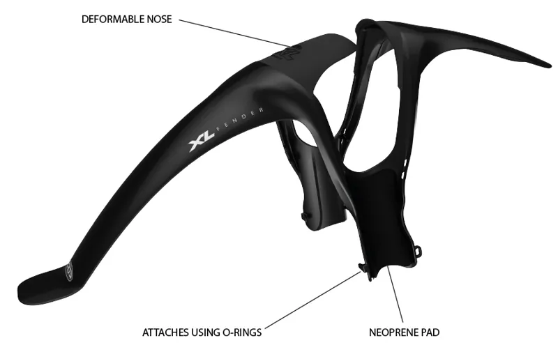 Crud XL Front Fender In BLACK X-Large