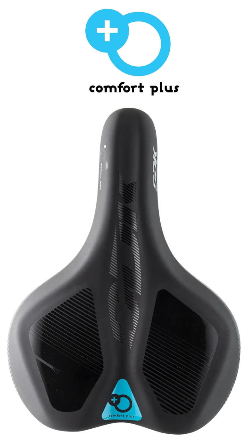 DDK D-123MF - Comfort Plus Unisex City Trekking Saddle In BLACK