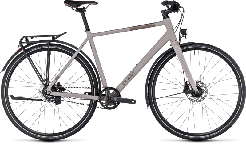 Cube Travel EXC Hybrid Bike in Oatgrey/Taupe-1