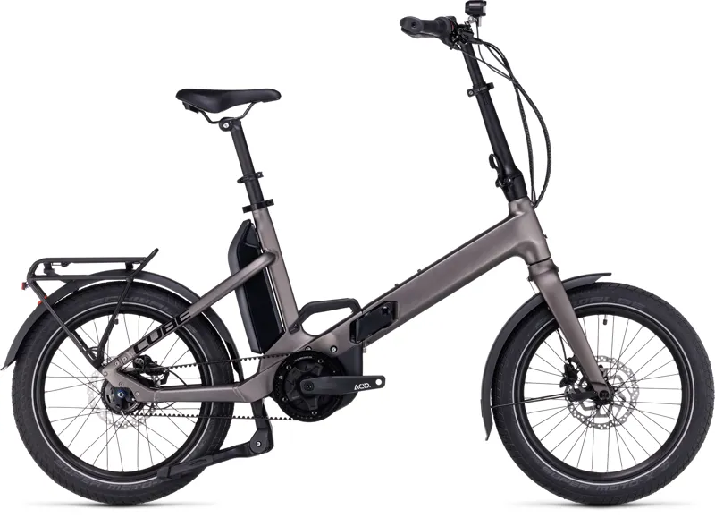 Cube Fold Hybrid 500 Electric Bike in Teak/Black