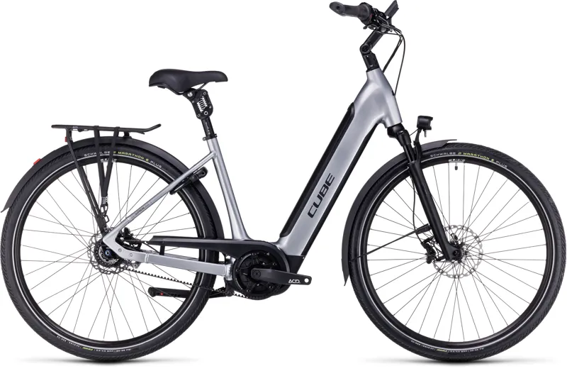 Cube Supreme Hybrid SLX 625 Electric Bike in Polar Silver