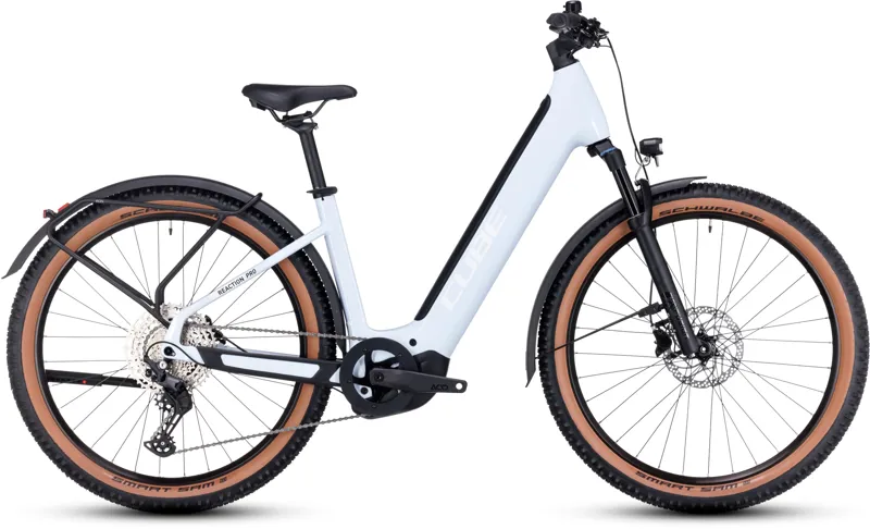 Cube Reaction Pro 625 Allroad Hybrid Bike in Flash White/Black-1