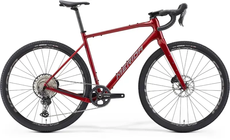 Merida Silex 700 Gravel Bike In Dark Red/Grey/Red
