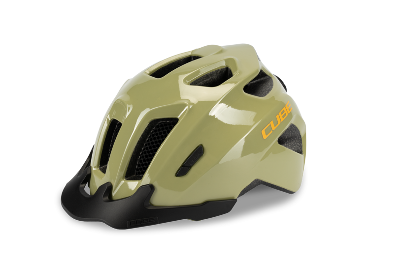 Cube Fink Childs Cycling Helmet in Light Olive