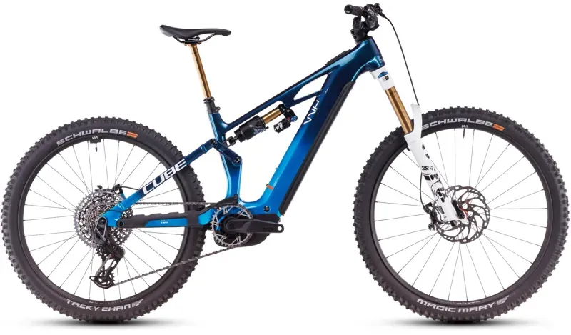 2025 Cube Stereo Hybrid ONE77 HPC AT 800 Carbon Mountain Bike in Actionteam