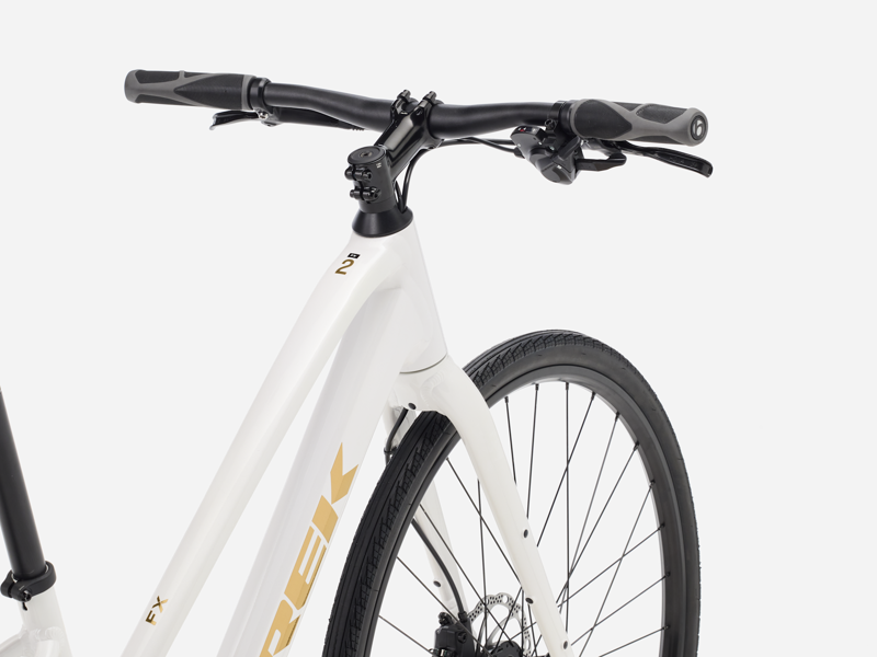 2027 Trek FX 2 Midstep Hybrid Bike in Crystal White-2
