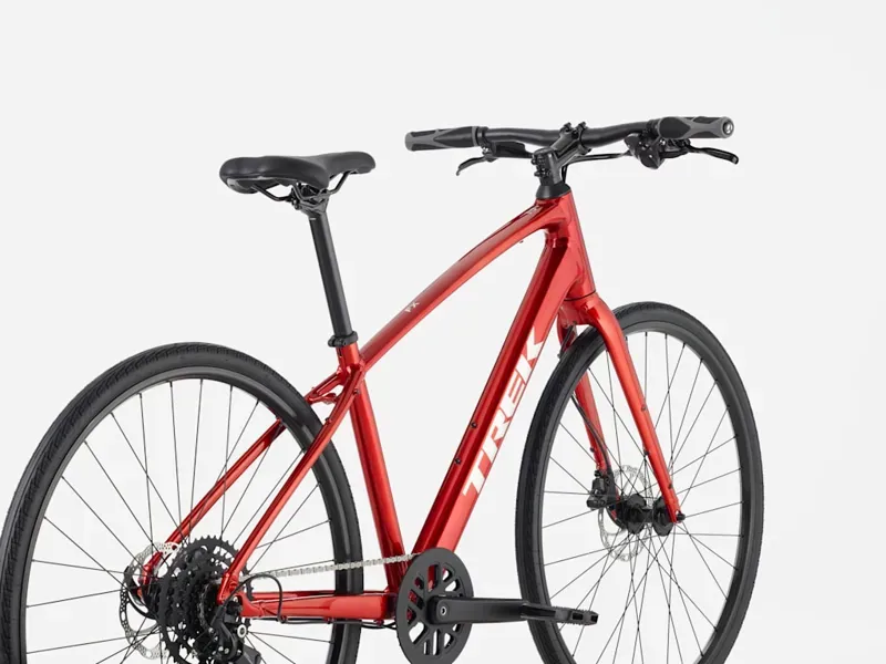 2027 Trek FX 2 Stepover Hybrid Bike in Fury Red-1