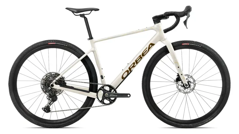 Orbea Terra H40 1X Gravel Bike in Ivory White - Olive Green